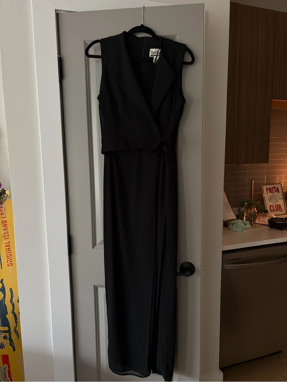 Sheri Martin Black Sleeveless Wrap Jumpsuit